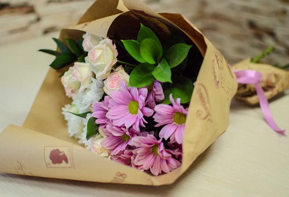 Букет цветов из: Розы и Хризантемы в Поныри