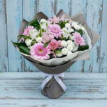 Букет цветов из:  Герберы, Альстромерии и Хризантемы в Поныри