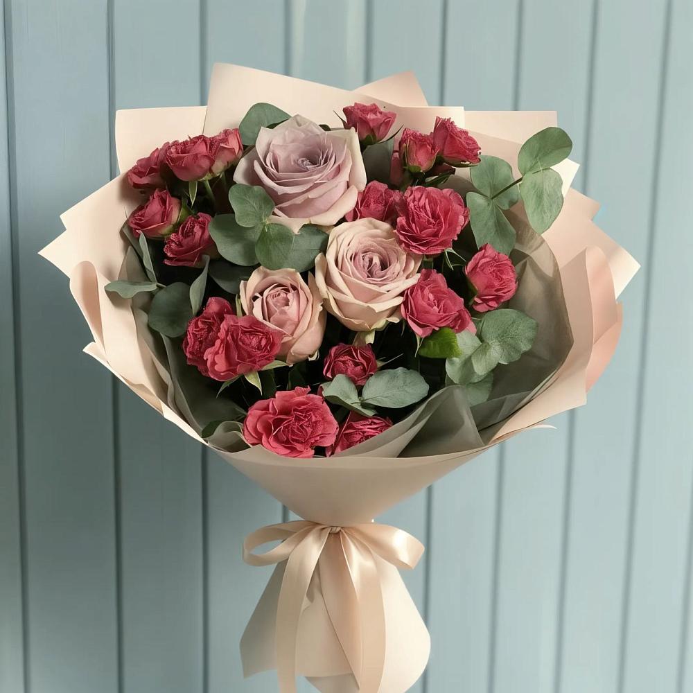 Букет цветов из: Гвоздики и Розы в Поныри