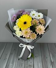 Букет цветов из:  Розы, Герберы и Хризантемы #REPLACE_PRED# Поныри