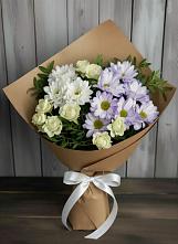 Букет цветов из:  Хризантемы и Розы #REPLACE_PRED# Поныри