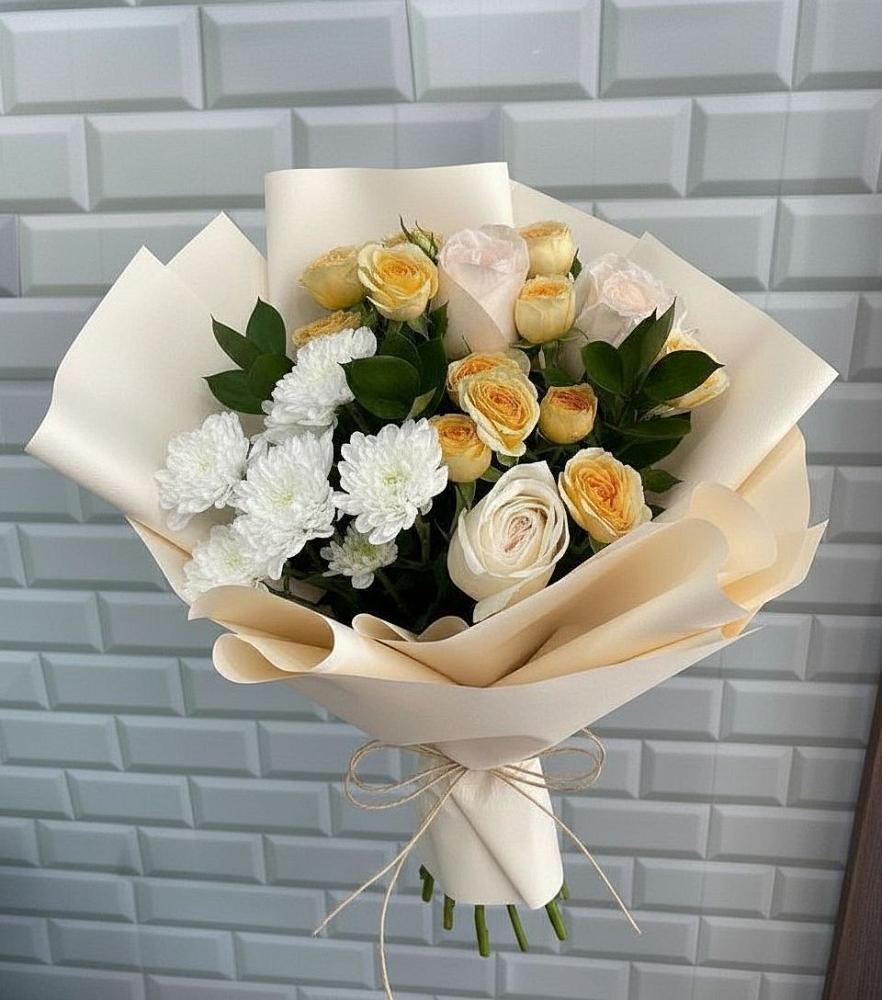 Букет цветов из: Розы и Хризантемы в Поныри