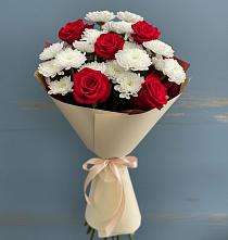 Букет цветов из:  Розы и Хризантемы в Поныри