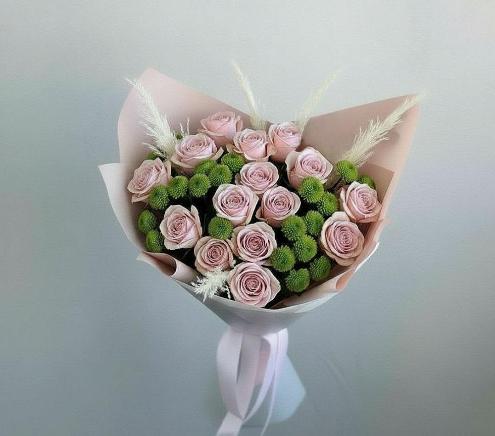 Букет цветов из: Розы и Хризантемы в Поныри