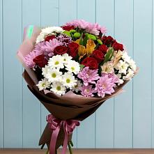 Букет цветов из:  Розы, Хризантемы и Альстромерии #REPLACE_PRED# Поныри