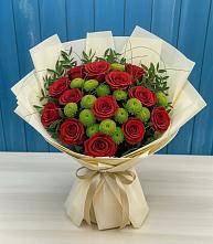 Букет цветов из:  Розы и Хризантемы в Поныри