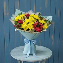 Букет цветов из:  Альстромерии и Хризантемы #REPLACE_PRED# Поныри