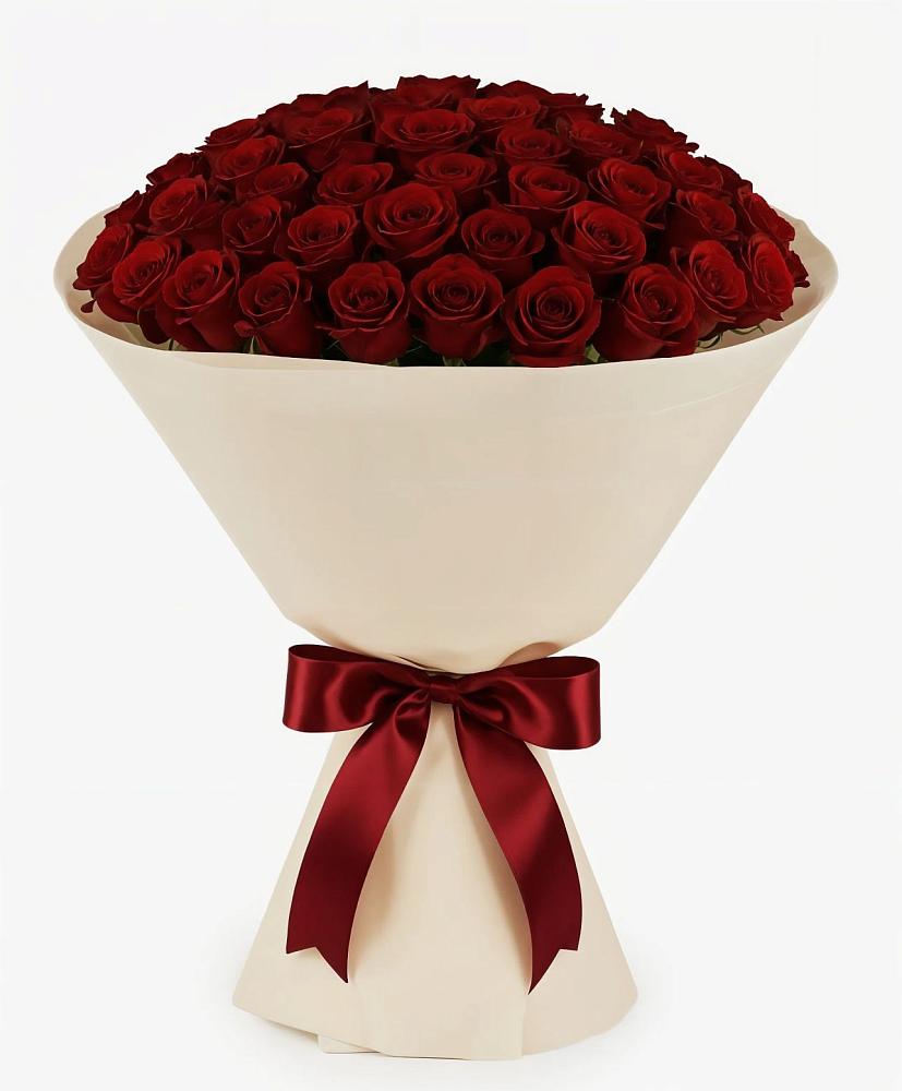 Букет 101 Бордовая роза Блэк Бакарра в Поныри