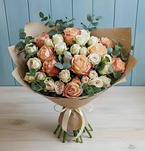Букет цветов из:  Альстромерии и Розы в Поныри