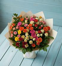 Букет Микс из разноцветных кустовых роз #REPLACE_PRED# Поныри